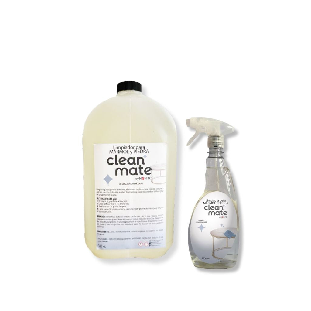 Paquete Clean Mate Mármol y Piedra | Botella 600 ml + Recarga de 4 Litros