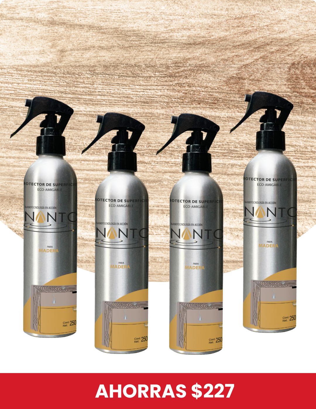 Paquete 4 botellas NANTO-Madera 250 ml