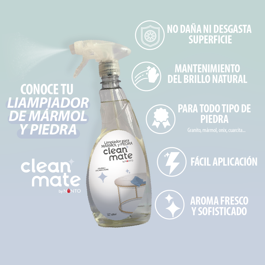 Nanto-Marmol + Clean Mate marmol y piedras