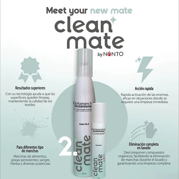 CleanMate Telas 15 ml quitamanchas de bolsillo